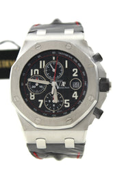 Audemars Piguet Royal Oak Offshore Vampire Black Dial Alligator Leather Mens Watch